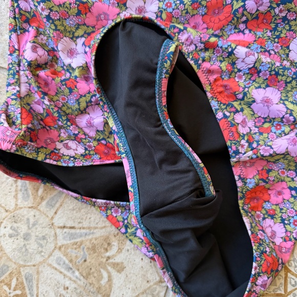 J. Crew Plunge One-Piece Liberty of London Meadow Song Swimsuit Sz XL - Picture 6 of 8